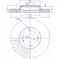 Тормозной диск CAR Mazda MX-3 ref. RD: 3466 142.860 ref. IB: MZ 74 1V