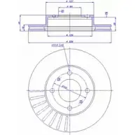 Тормозной диск CAR 142.870 Mitsubishi Mirage ref. IB: DG 32 1V ref. RD: 3288