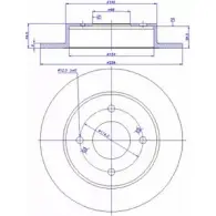 Тормозной диск CAR Nissan Primera (P10) 1 1990 – 1996 ref. IB: NS 55 4P ref. RD: 3221 142.871