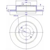 Тормозной диск CAR 142.872 Nissan Primera (P10) 1 1990 – 1996 ref. RD: 3222 ref. IB: NS 55 3P
