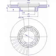 Тормозной диск CAR ref. RD: 3231 1994500 142.885 ref. IB: MB 03 1V