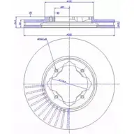 Тормозной диск CAR ref. IB: HO 43 1V 1994503 ref. RD: 3471 142.890