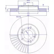 Тормозной диск CAR 142.913 ref. RD: 3472 ref. IB: HO 44 1V Honda Shuttle