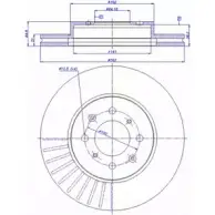 Тормозной диск CAR 1994515 ref. RD: 3148 142.917 ref. IB: HO 27 1V