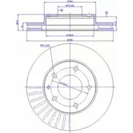 Тормозной диск CAR ref. IB: MZ 70 1V Mazda MX-6 142.937 ref. RD: 3240