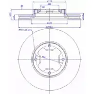 Тормозной диск CAR 142.948 ref. IB: SU 05 1V ref. RD: 298 1994536