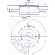 Тормозной диск CAR ref. RD: 3242 Mazda 323 (BA) 5 Купе 1.5 16V 88 л.с. 1994 – 1998 ref. IB: MZ 34 1V 142.958