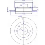 Тормозной диск CAR Hyundai Atos (MX, FF) 1 1999 – 2014 ref. RD: 3930 142.963 ref. IB: HY 10 1P