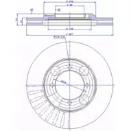 Тормозной диск CAR Hyundai Elantra ref. RD: 3243 142.964 ref. IB: HY 06 1V