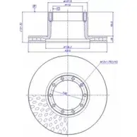 Тормозной диск CAR 150.040 ref. IB: DF 01 1V 1994574 ref. RD: 4031