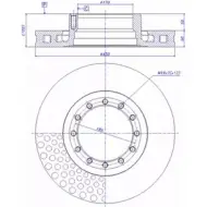 Тормозной диск CAR ref. IB: IN 06 9K ref. RD: 4006 1994587 150.110