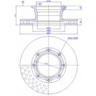 Тормозной диск CAR ref. IB: MR 75 1V 1994600 ref. RD: 4051 150.290