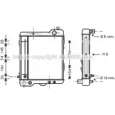 Радиатор охлаждения двигателя AVA QUALITY COOLING GO6D3HZ Audi 80 (B4, 8C2) 4 Седан 2.2 S2 Quattro 230 л.с. 1993 – 1994 AI2039 M24TS X