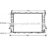 Радиатор охлаждения двигателя AVA QUALITY COOLING 2017723 96JFJX AI2081 ODG 07GU
