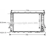 Радиатор охлаждения двигателя AVA QUALITY COOLING SOV67L G 2017724 AI2082 FATNJU
