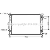 Радиатор охлаждения двигателя AVA QUALITY COOLING Audi A4 (B5) 1 Седан 2.4 150 л.с. 1995 – 1997 AI2111 9 QS0E7I 91ZQIT9