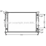 Радиатор охлаждения двигателя AVA QUALITY COOLING 5FR I73T 4WAZPTM 2017748 AI2125