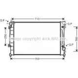 Радиатор охлаждения двигателя AVA QUALITY COOLING 2017754 D1FKR VKGY5V 6 AI2157