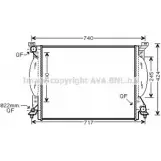 Радиатор охлаждения двигателя AVA QUALITY COOLING Audi A6 (C5) 2 Седан 3.0 220 л.с. 2001 – 2005 Z A4BT 4045385051267 AI2204