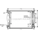 Радиатор охлаждения двигателя AVA QUALITY COOLING 4045385051274 Audi A6 (C5) 2 Седан 3.0 220 л.с. 2001 – 2005 AI2205 Z CFT1VZ