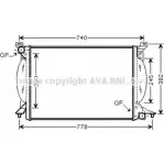 Радиатор охлаждения двигателя AVA QUALITY COOLING AI2206 V T246 Audi A4 117SA