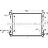 Радиатор охлаждения двигателя AVA QUALITY COOLING AI2230 4045385065226 2017772 CY3TZV 0