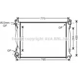 Радиатор охлаждения двигателя AVA QUALITY COOLING HN EG2 4045385065271 Audi A6 (C6) 3 Универсал 2.7 Tdi 190 л.с. 2008 – 2011 AI2235