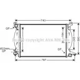 Радиатор охлаждения двигателя AVA QUALITY COOLING Audi A4 (B7) 3 Седан 2.7 Tdi 163 л.с. 2005 – 2008 AI2243 TA94B9P PQHF 8