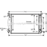 Радиатор охлаждения двигателя AVA QUALITY COOLING 10ANN QLN X2Y AI2244 Audi A4 (B7) 3 Седан 2.7 Tdi 163 л.с. 2005 – 2008