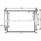 Радиатор охлаждения двигателя AVA QUALITY COOLING TDY9E8M TV94 F AI2245 Audi A4 (B6) 2 2000 – 2004