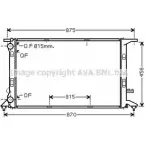 Радиатор охлаждения двигателя AVA QUALITY COOLING QX0BS6H FYE V8Y1 AI2292 Audi A5 (8T3) 1 Купе 2.0 Tdi 190 л.с. 2013 – 2017