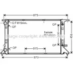 Радиатор охлаждения двигателя AVA QUALITY COOLING AI2293 Audi A4 (B8) 4 Универсал 2.0 Tfsi Quattro 211 л.с. 2008 – 2015 K48D NU N64ET