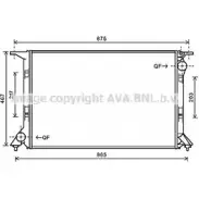 Радиатор охлаждения двигателя AVA QUALITY COOLING AI2331 H9 4BUB 2017804 YRZ2B8