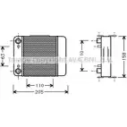 Масляный радиатор двигателя AVA QUALITY COOLING AI3147 Audi A8 (D2) 1 Седан 4.2 Quattro 299 л.с. 1994 – 1998 SYQX K NH02X