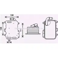 Масляный радиатор двигателя AVA QUALITY COOLING Audi 4045385217496 AI3405 1 R8TL3H