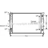 Радиатор охлаждения двигателя AVA QUALITY COOLING 4045385095001 AIA2122 KG NS0 2017997