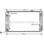 Радиатор охлаждения двигателя AVA QUALITY COOLING 2018009 AIA2252 Z AJXK 4045385173655