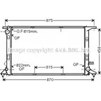 Радиатор охлаждения двигателя AVA QUALITY COOLING K 4QQHJF 2018011 AIA2290 4045385179466