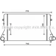 Интеркулер AVA QUALITY COOLING AIA4386 4045385202744 FPEN 5P Audi TT (8J3) 2 Купе 2.0 Tts Quattro 265 л.с. 2008 – 2014