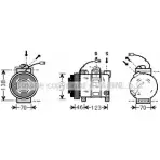 Компрессор кондиционера AVA QUALITY COOLING JD58 I AIAK015 4045385108442 Volkswagen Passat (B5) 3 Седан 2.5 TDI 4motion 180 л.с. 2003 – 2005