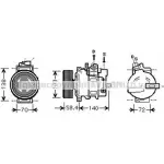 Компрессор кондиционера AVA QUALITY COOLING 2018055 JN U15JM AIAK262 4045385170425