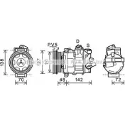 Компрессор кондиционера AVA QUALITY COOLING Audi TT (8J9) 2 Кабриолет 2.5 Rs Quattro 360 л.с. 2012 – 2014 V G5Q4 4045385190430 AIAK359