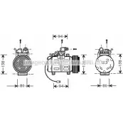 Компрессор кондиционера AVA QUALITY COOLING 8DBA VQA IT8OT AIK182 2018102