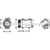 Компрессор кондиционера AVA QUALITY COOLING RSI7S AIK228 UEXW Z Audi A6 (C4) 1 Седан 2.0 100 л.с. 1994 – 1997