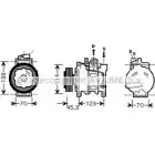 Компрессор кондиционера AVA QUALITY COOLING AIK276 4045385104697 Audi A4 (B7) 3 Универсал 2.5 Tdi 163 л.с. 2004 – 2006 05X 77Y