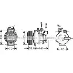 Компрессор кондиционера AVA QUALITY COOLING Audi A8 (D3) 2 Седан 3.2 Fsi Quattro 260 л.с. 2005 – 2010 8SH B7 ALPJE9R AIK295