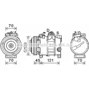 Компрессор кондиционера AVA QUALITY COOLING PFWY6DX GSLD IO 2018140 AIK379
