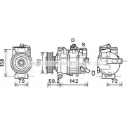 Компрессор кондиционера AVA QUALITY COOLING AIK399 4Y25WN TW K44I 2018146