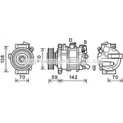 Компрессор кондиционера AVA QUALITY COOLING 6UR5 IF AIK401 4045385216673 2018147