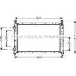 Радиатор охлаждения двигателя AVA QUALITY COOLING 4045385002870 AL2020 G1DH 2P 2018173